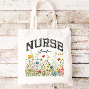 Bolsa de enfermera de flores silvestres personaliz