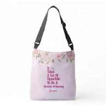 Bolsa de Enfermeras de Floral Rosa Personalizada