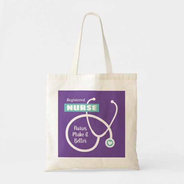 Bolsa de enfermería con diseño de estetoscopio (Frente)