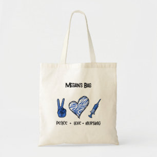 Bolsa de Enfermería Personalizada: Paz, Amor y Enf