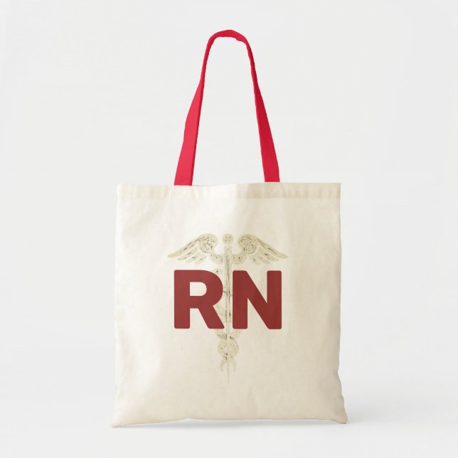 Bolsa de Enfermería RN Caduceus Burgundy Tote (Frente)