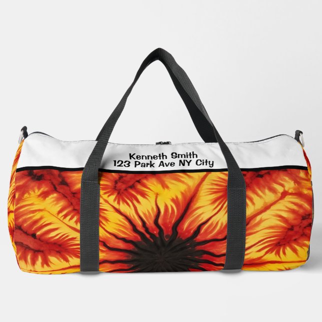 Bolsa de engranajes con patrón abstracto de fuego  (Anverso)