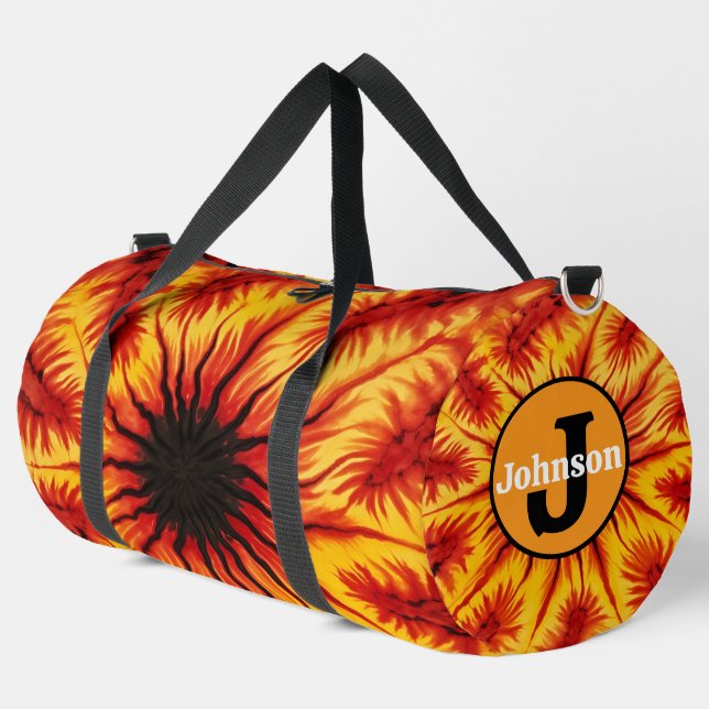 Bolsa de engranajes con patrón abstracto de fuego  (Esquina izquierda)