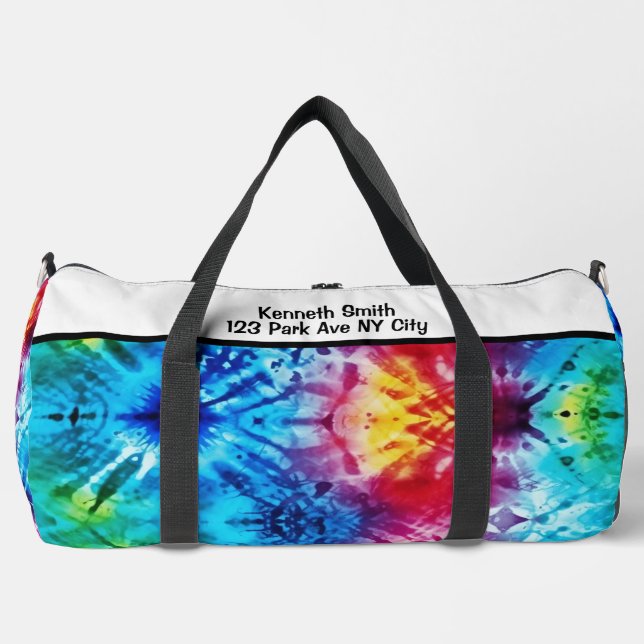 Bolsa de equipo de moda con estampado tie dye vibr (Anverso)