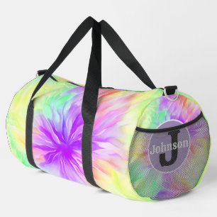 Bolsa de escapada con estampado tie dye Pastel Blo