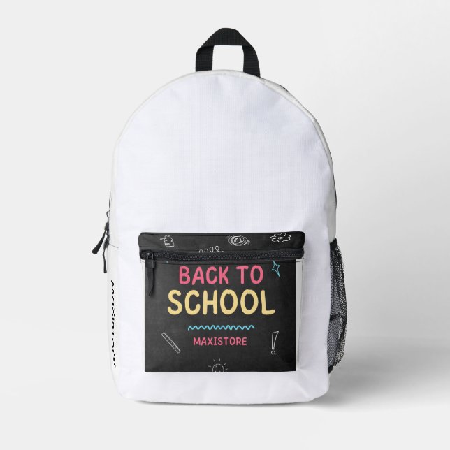 Bolsa de escuela elegante de vuelta a la escuela - (Anverso)