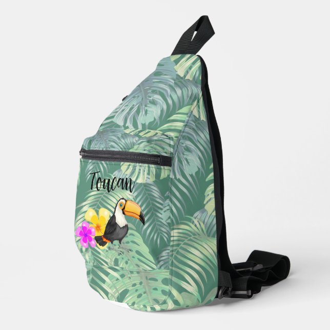 Bolsa de eslingas de diseño táctil tropical (Esquina derecha)