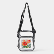 Bolsa de estadio transparente : Flor de cactus .
