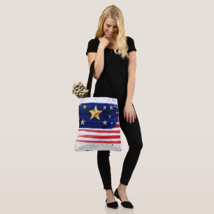 Bolsa de Estrellas Patrióticas y Tiras Tote