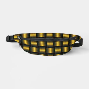 Bolsa de Fanny para diseño de Entramado en Negro y
