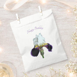 Bolsa de Favor de Papel de Iris Purpura y Blanco