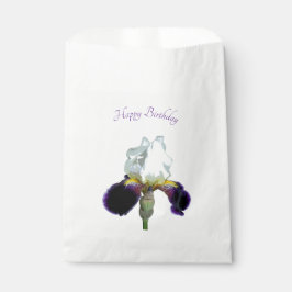 Bolsa de Favor de Papel de Iris Purpura y Blanco