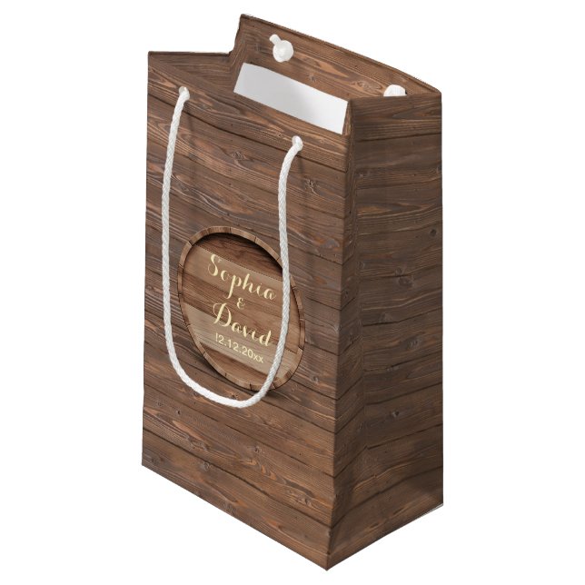 Bolsa de Favor del Personalizado Boda de barril de (Angulo Anverso)