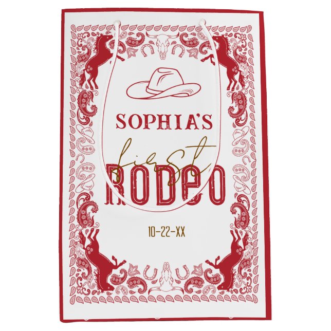 Bolsa de Favor del Primer Rodeo del Día Rojo - Cow (Anverso)