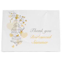 Bolsa de favores de boda amarilla y gris de la jau