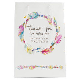 Bolsa de favores de boda para plumas y perlas