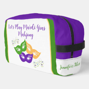 Bolsa de fichas de Mahjong Mardi Gras nombre verde