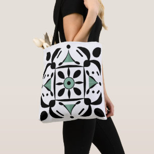 Bolsa de fichas de mosaico de contraste de tinta y