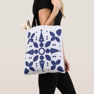 Bolsa de fichas simétrica de la flor índigo