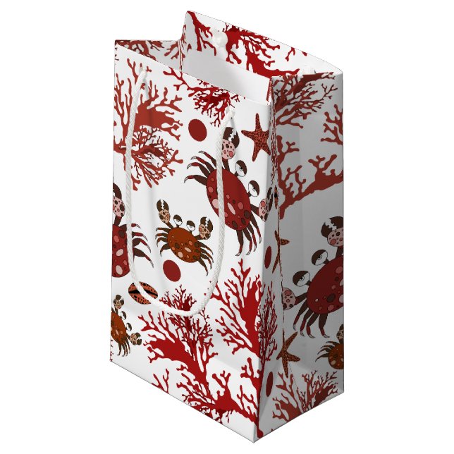 Bolsa de fiesta con patrón de cangrejo de playa (Angulo Anverso)