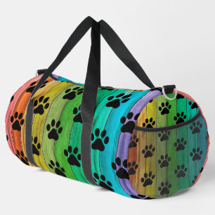 Bolsa de fin de semana Huella de pata de tabla de 