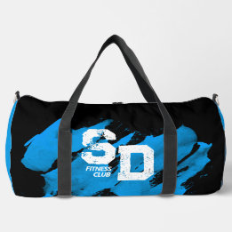 Bolsa de Fitness Azul y Negro Brushy
