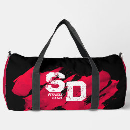Bolsa de fitness de pincel rojo y negro