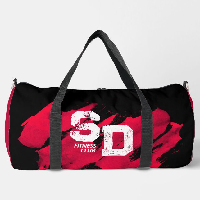 Bolsa de fitness de pincel rojo y negro (Anverso)