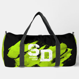 Bolsa de fitness de pincel verde y negro