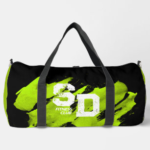 Bolsa de fitness de pincel verde y negro