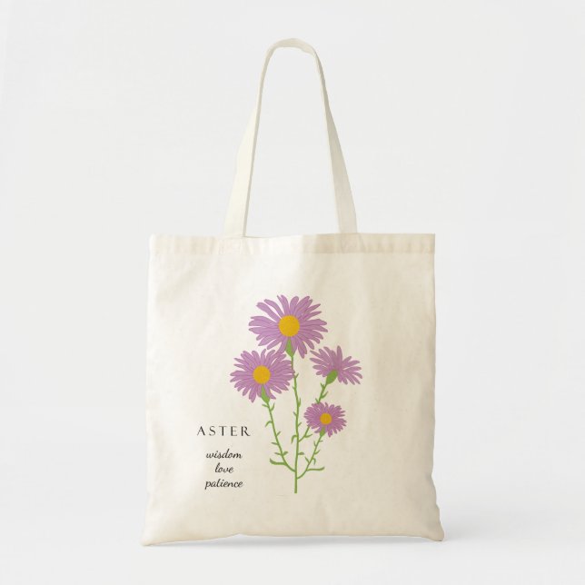 Bolsa de flores Aster September Birth Month (Frente)