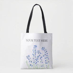 Bolsa de flores azules azul azul azul