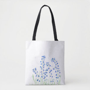 Bolsa de flores azules azul azul azul