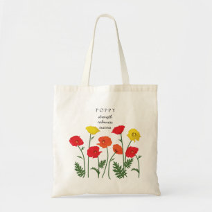 Bolsa de flores de amapola de agosto de nacimiento