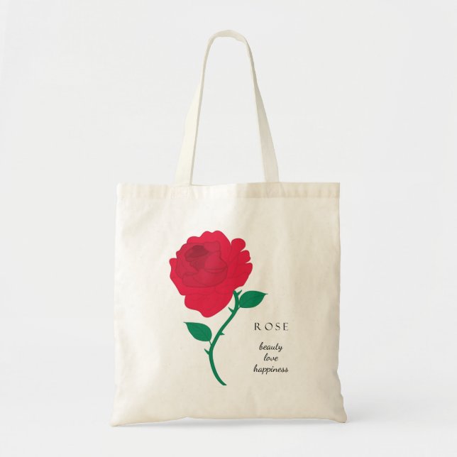 Bolsa de flores de mes de nacimiento de Rosa (Frente)