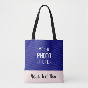 Bolsa de foto y texto personalizados con borde ros