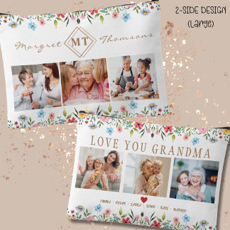 Bolsa De Fotografía De Monograma Floral Para Mamá