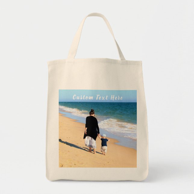 Bolsa de fotos personalizada con texto Personaliza (Frente)