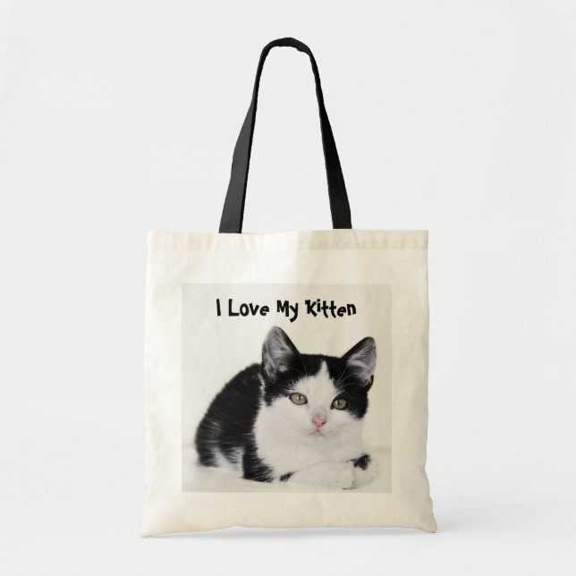 Bolsa de gatitos blancos y negros (Frente)