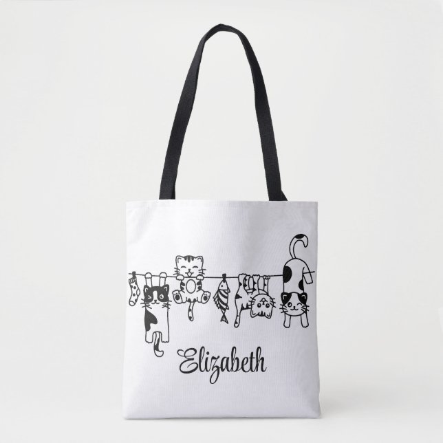 Bolsa de gatitos colgantes personalizada (Anverso)