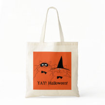 Bolsa de gatos de Halloween