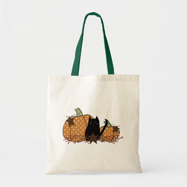 Bolsa De Gatos Y Calabazas Negro (Frente)