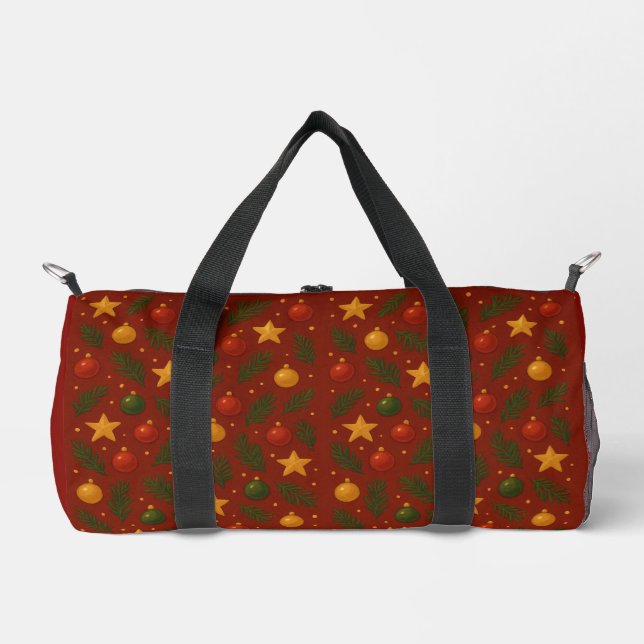 Bolsa de gimnasia de Navidades rojos - Duffel de v (Anverso)