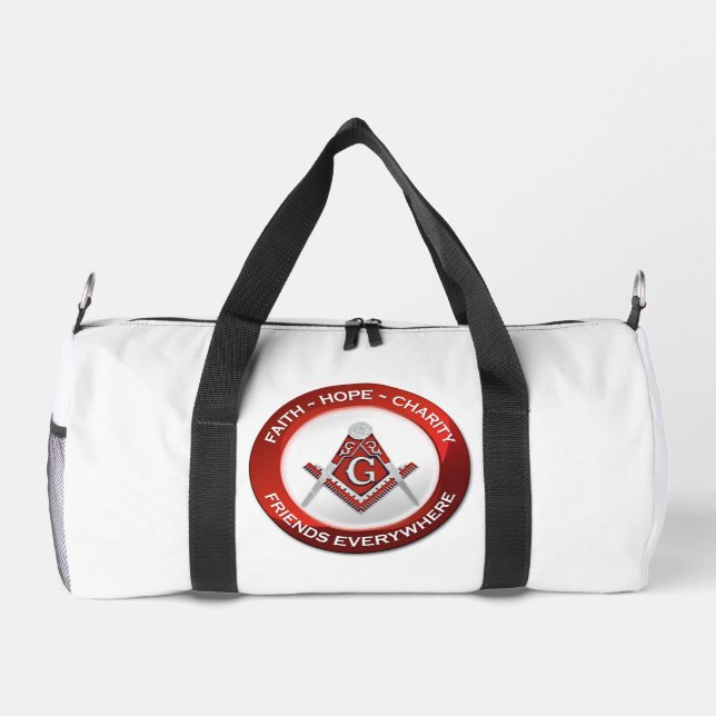 Bolsa de gimnasia masónica roja (Reverso)