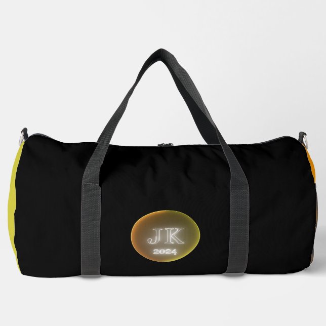 Bolsa de gimnasio amarillo naranja JK 2024 (Anverso)