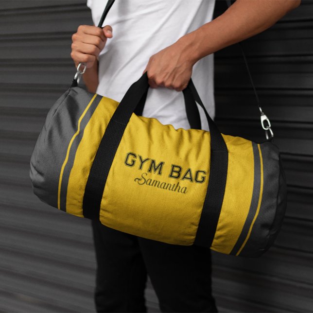 Bolsa de gimnasio de tipografía deportiva amarilla (Subido por el creador)
