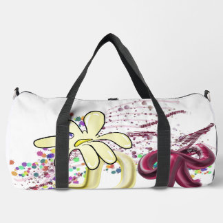 Bolsa de gimnasio floral de mariposa linda para mu