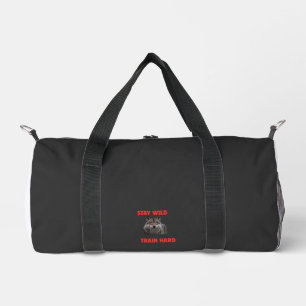 Bolsa De Gimnasio Lobo Entrena Duro Mantén Salvaje