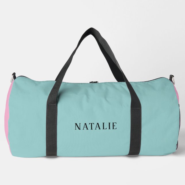 Bolsa de Gimnasio Personalizada Verde Menta Deport (Anverso)