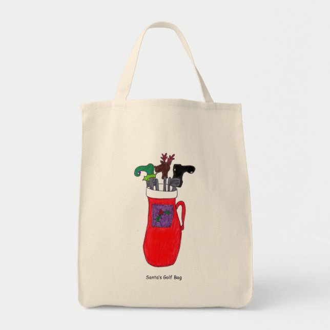 Bolsa de golf de Santa Claus humorística (Frente)